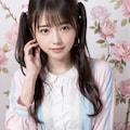 淡いストライプ柄の女の子 7枚目