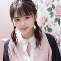 淡いストライプ柄の女の子 4枚目