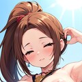 茶髪ポニテ娘がいろいろポロリ 9枚目