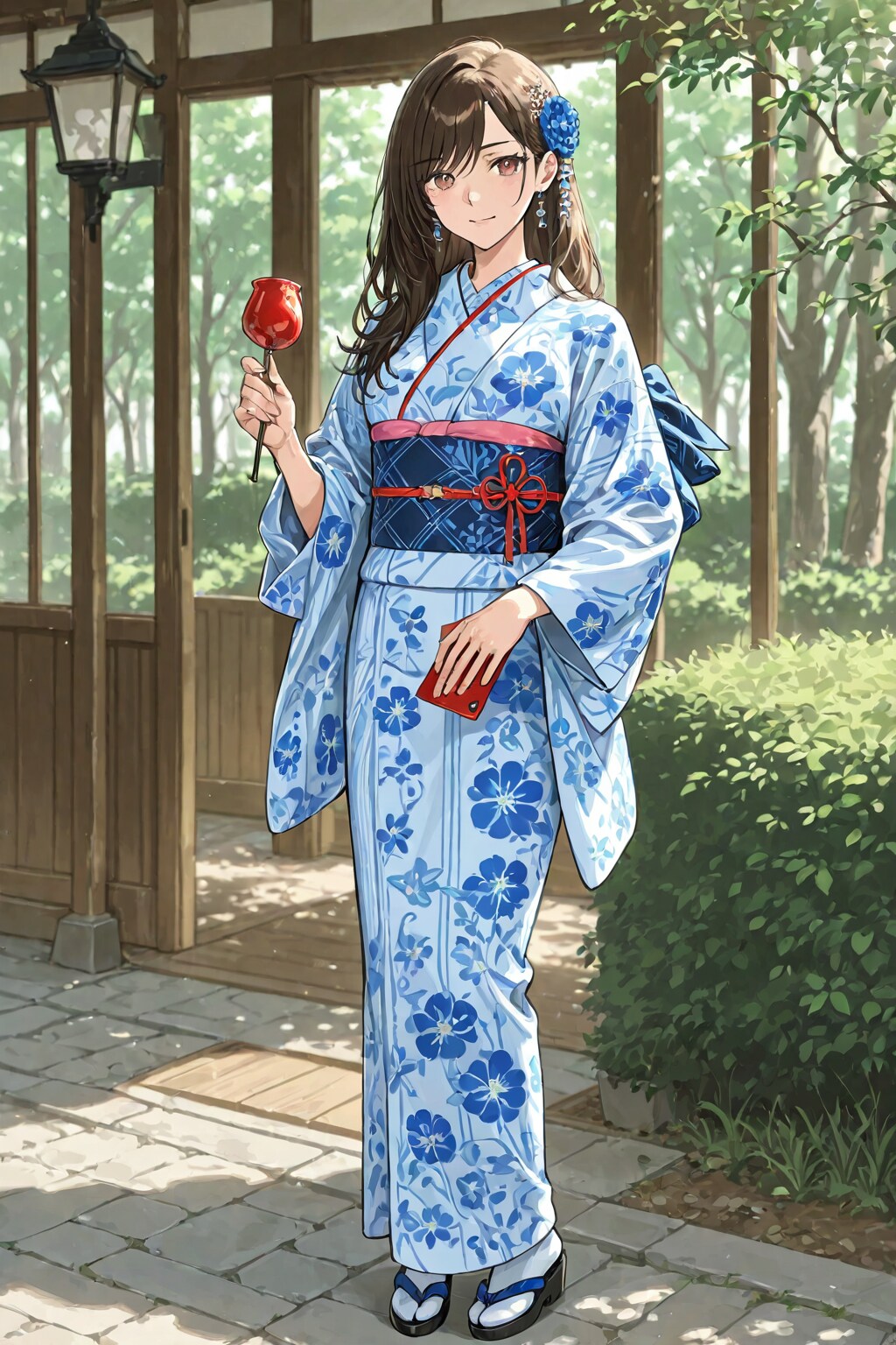 「得も言われぬ和装美女」の全身写真
