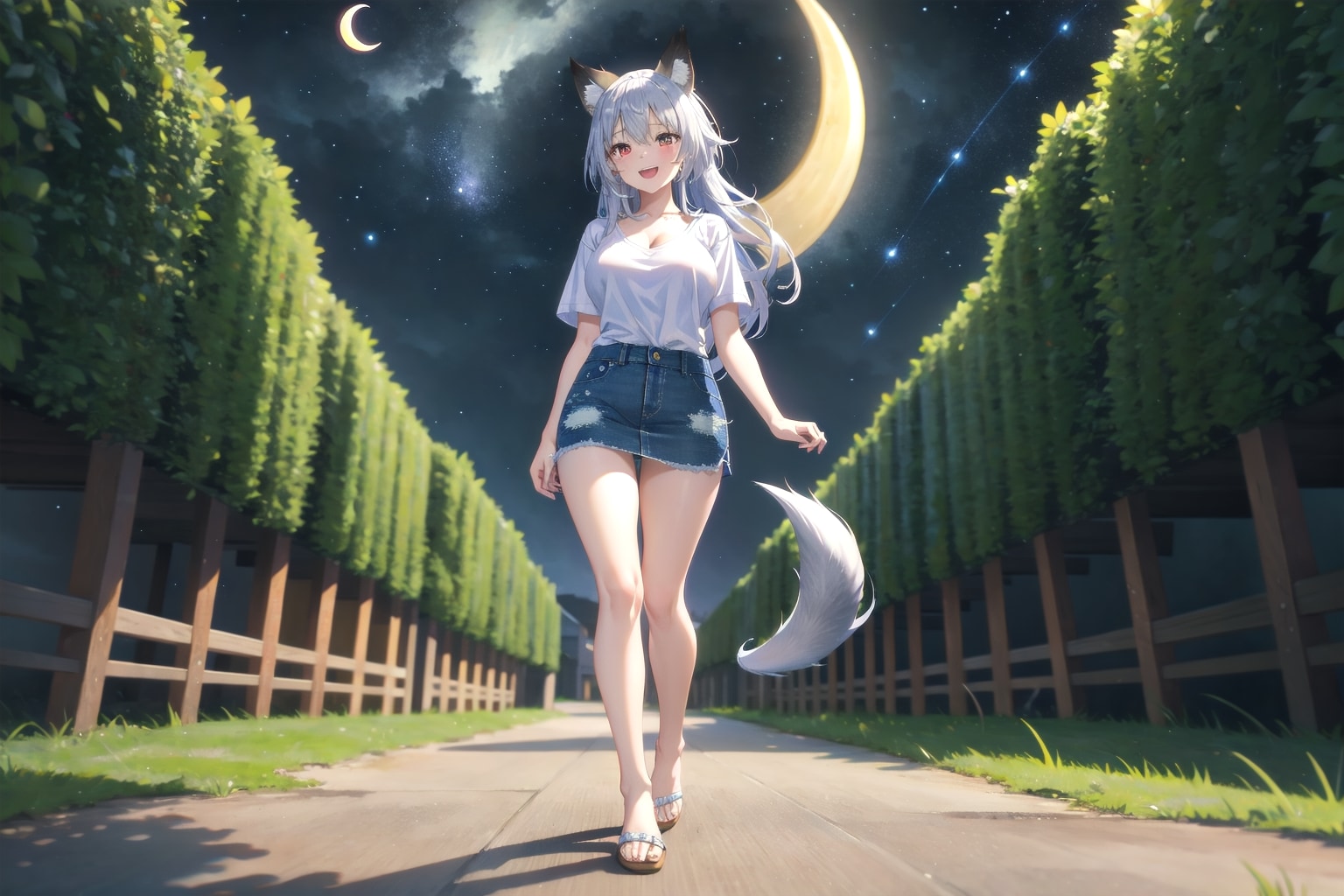 月と夜道