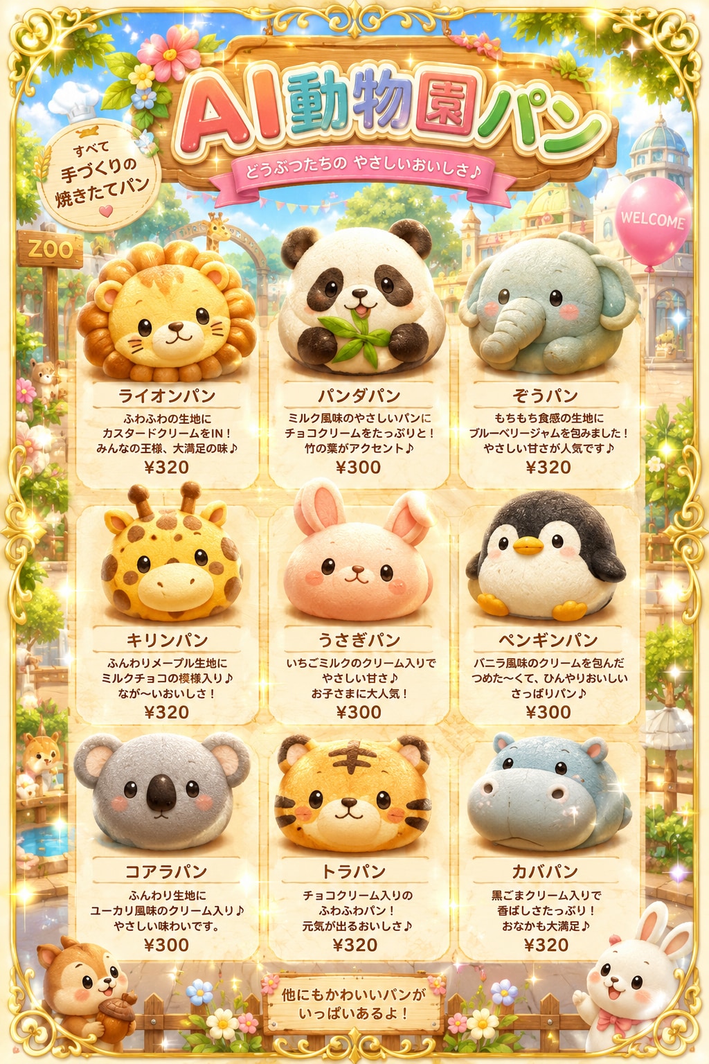 AI動物園パン