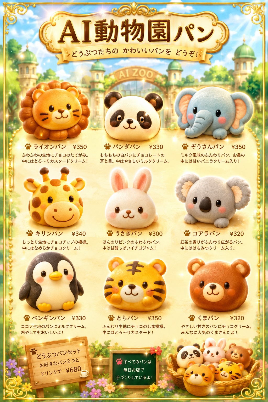 AI動物園パン
