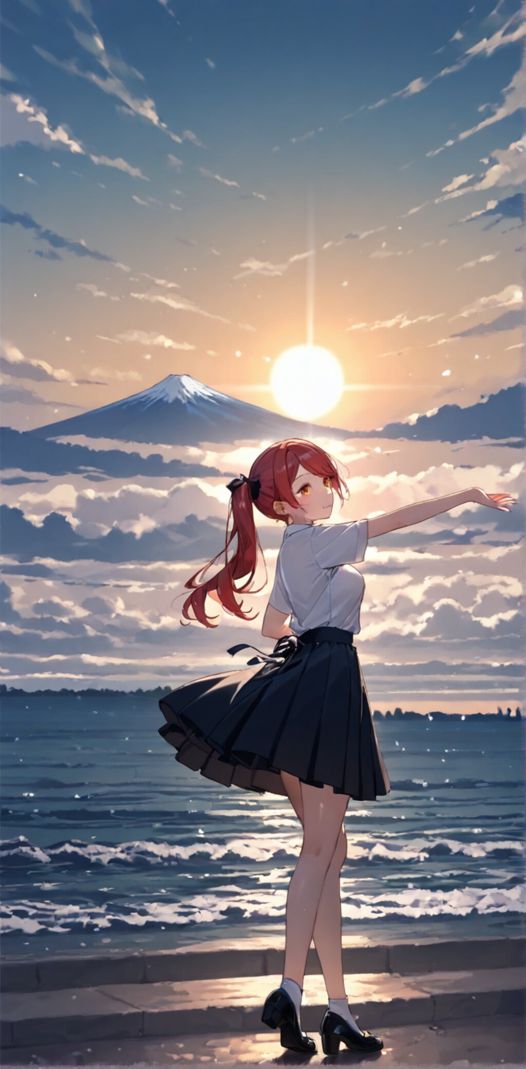 御来光　縦画像