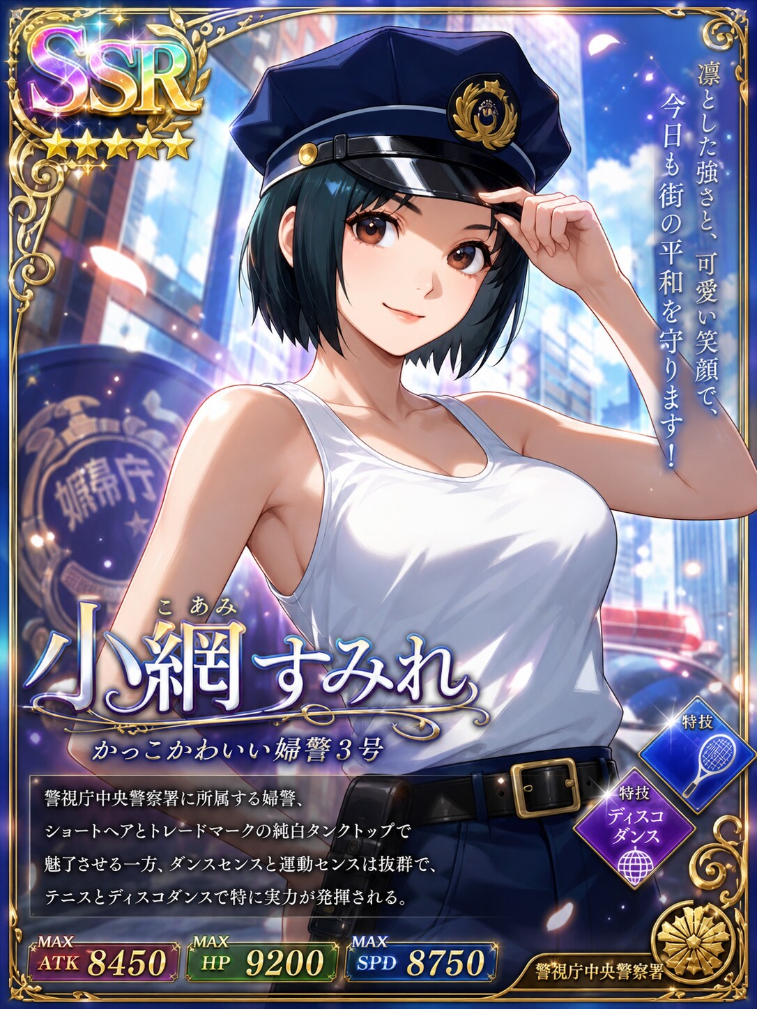 かっこかわいい婦警小網すみれのSSRカード