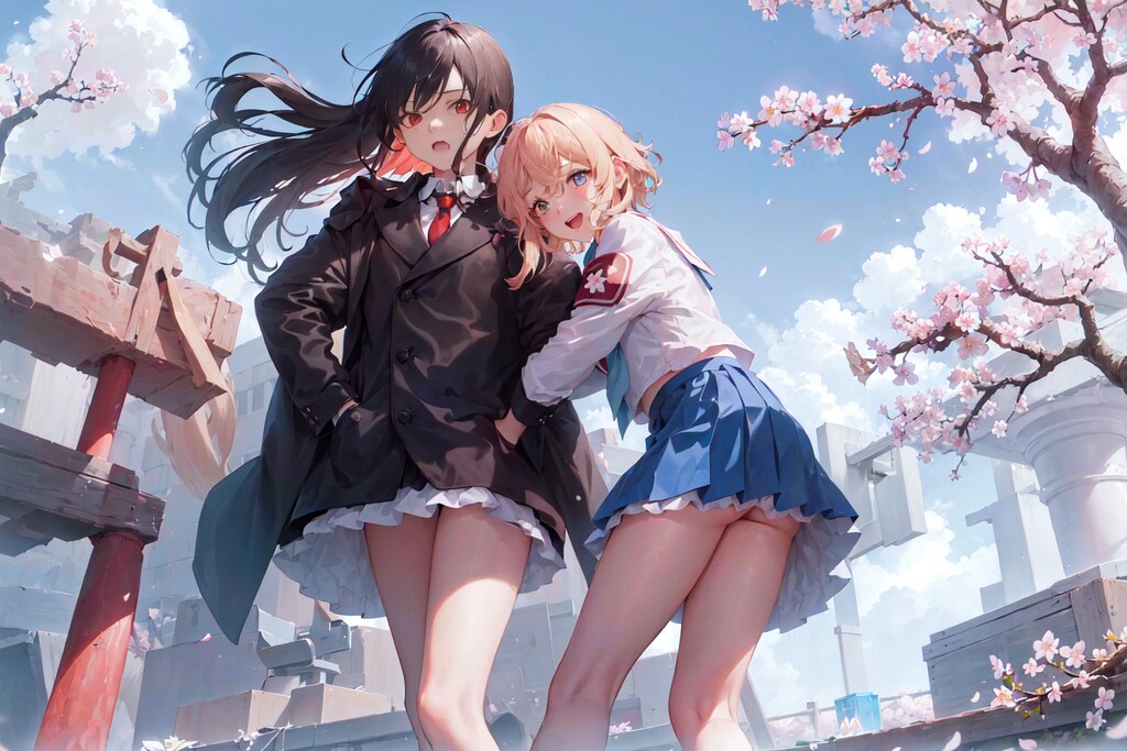 「近いって」「えへへ～」