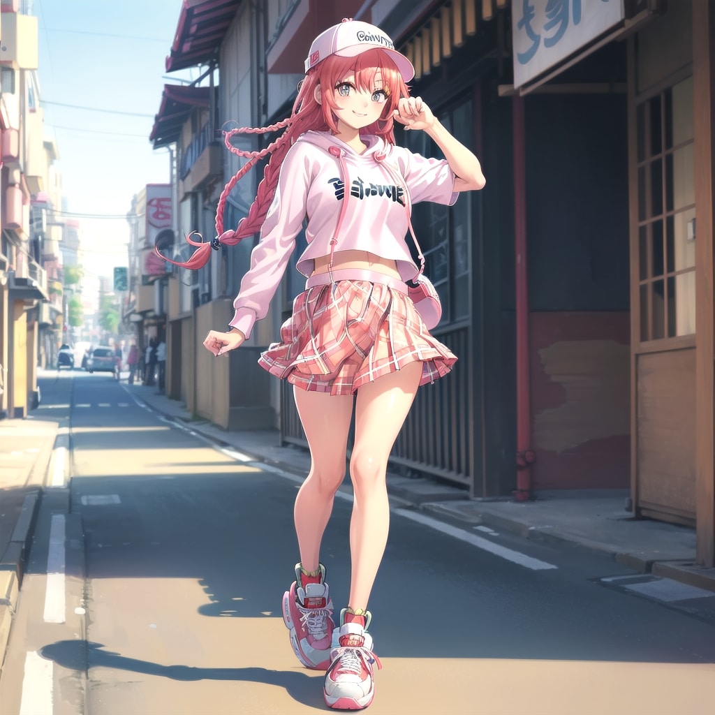 巣鴨商店街を歩くヒップホップガーリー女子