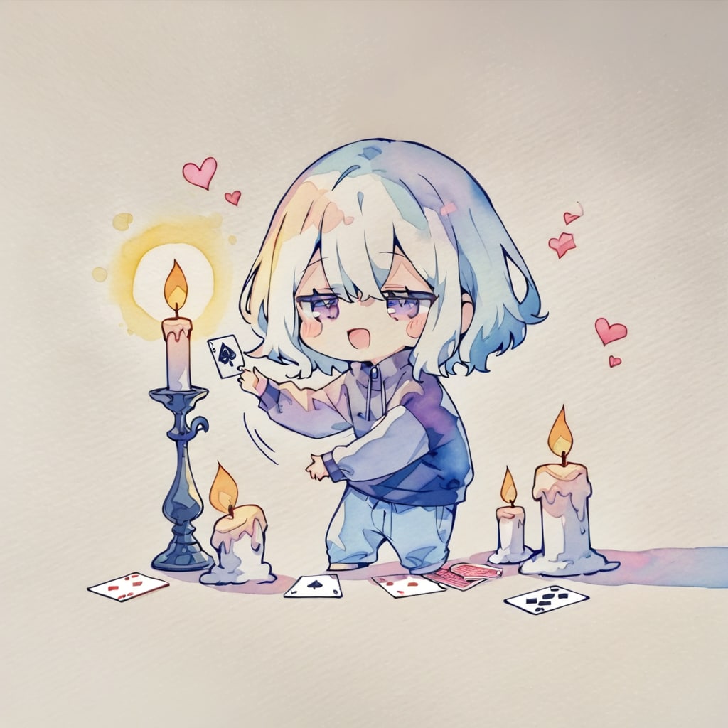 蝋燭とトランプ | の人気AIイラスト・グラビア