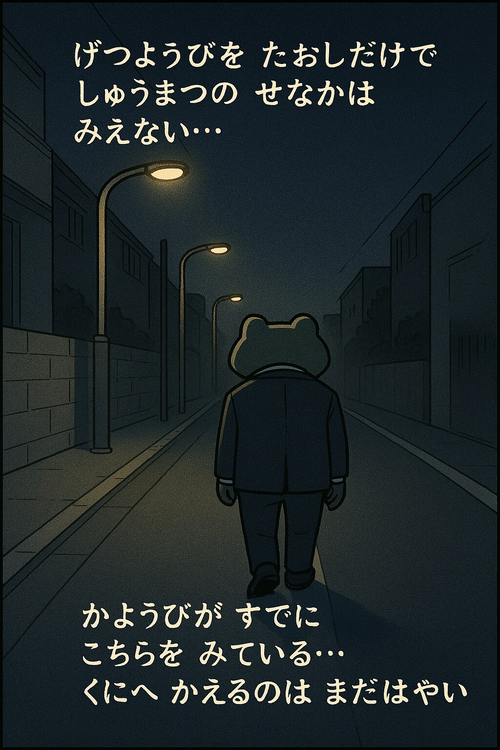 げつようをたおしたぞ　かえる