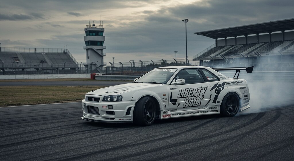 リバティーウォークR34GT-Rのドリ車