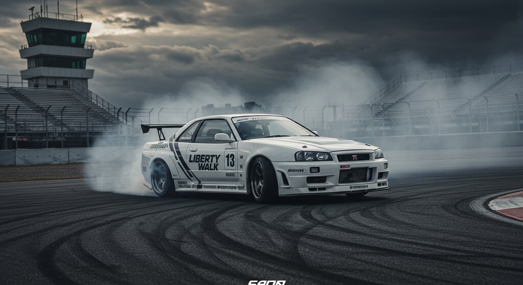 リバティーウォークR34GT-Rのドリ車