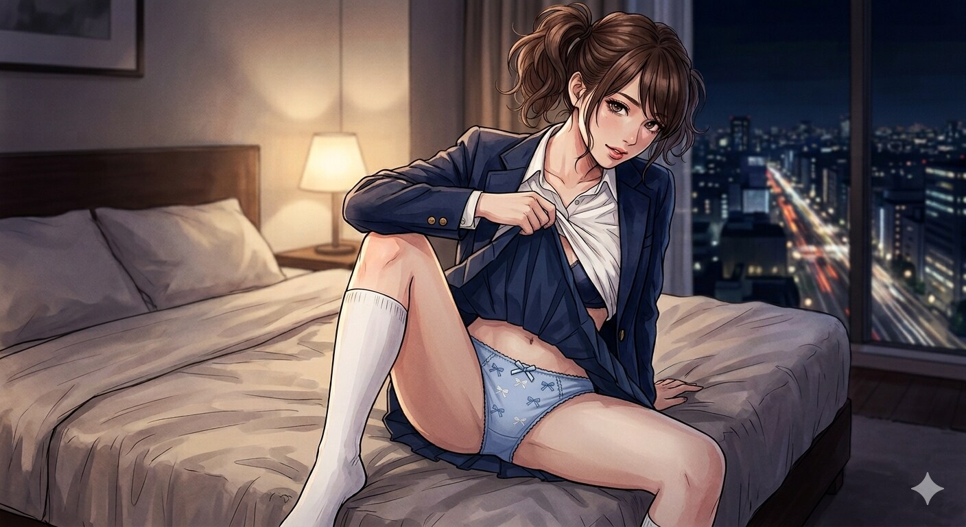 制服少女と…