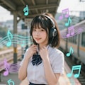 ヘッドホン女子🎧 2枚目