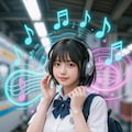 ヘッドホン女子🎧 5枚目
