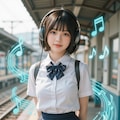 ヘッドホン女子🎧 6枚目