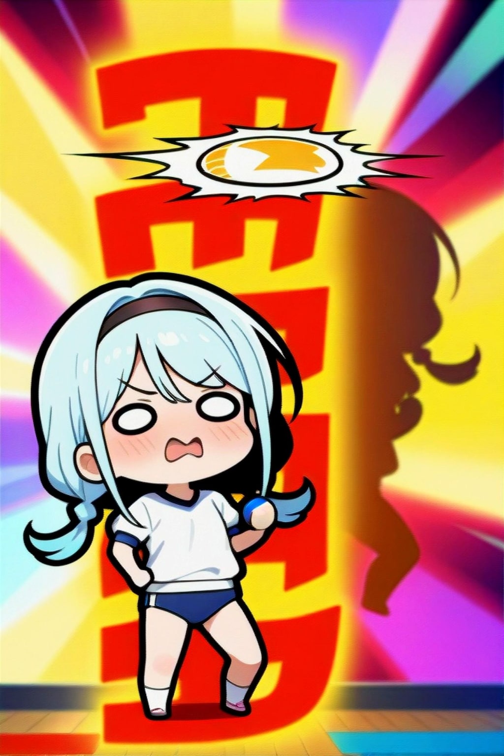 体操服の青髪ちゃん