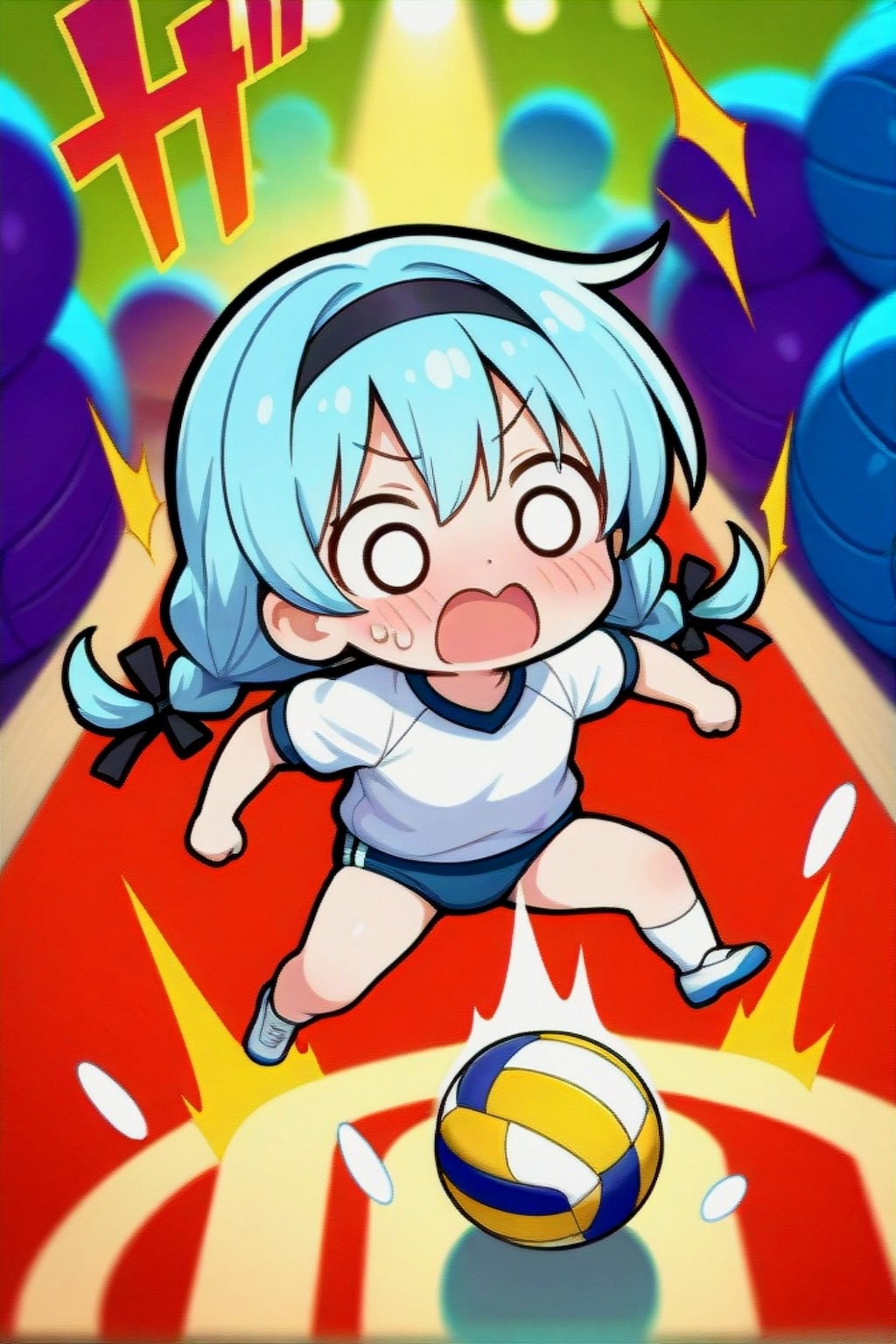 体操服の青髪ちゃん