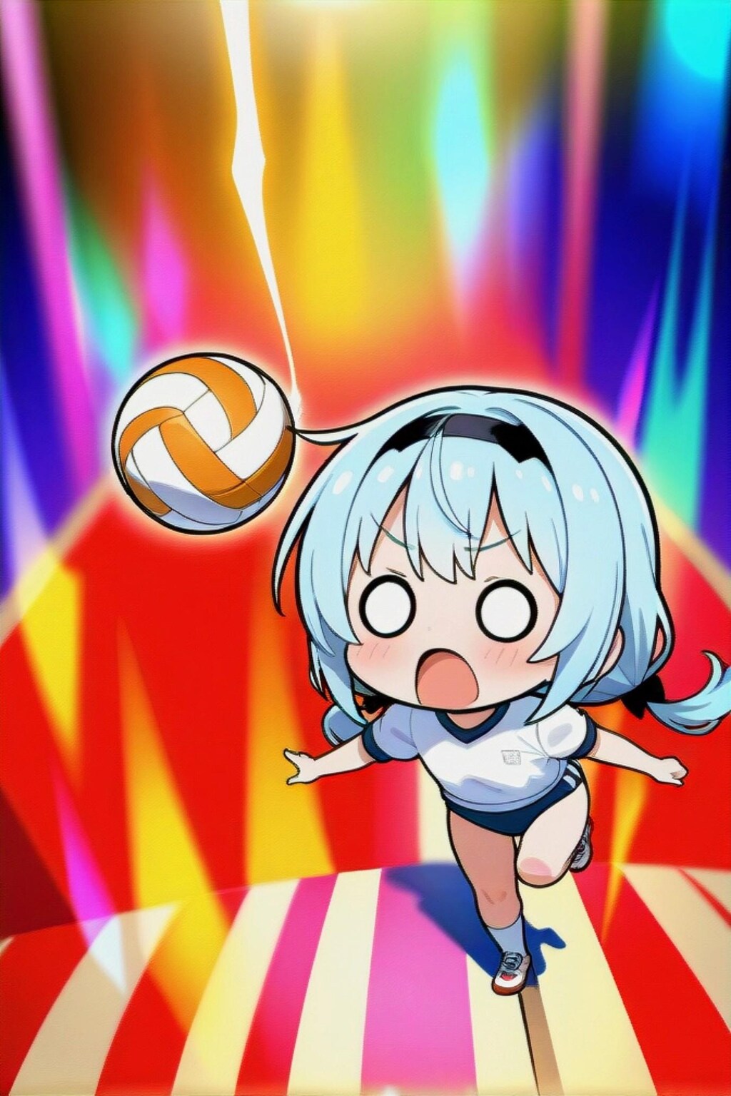 体操服の青髪ちゃん