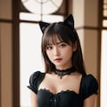 ゴスロリの猫耳 2枚目