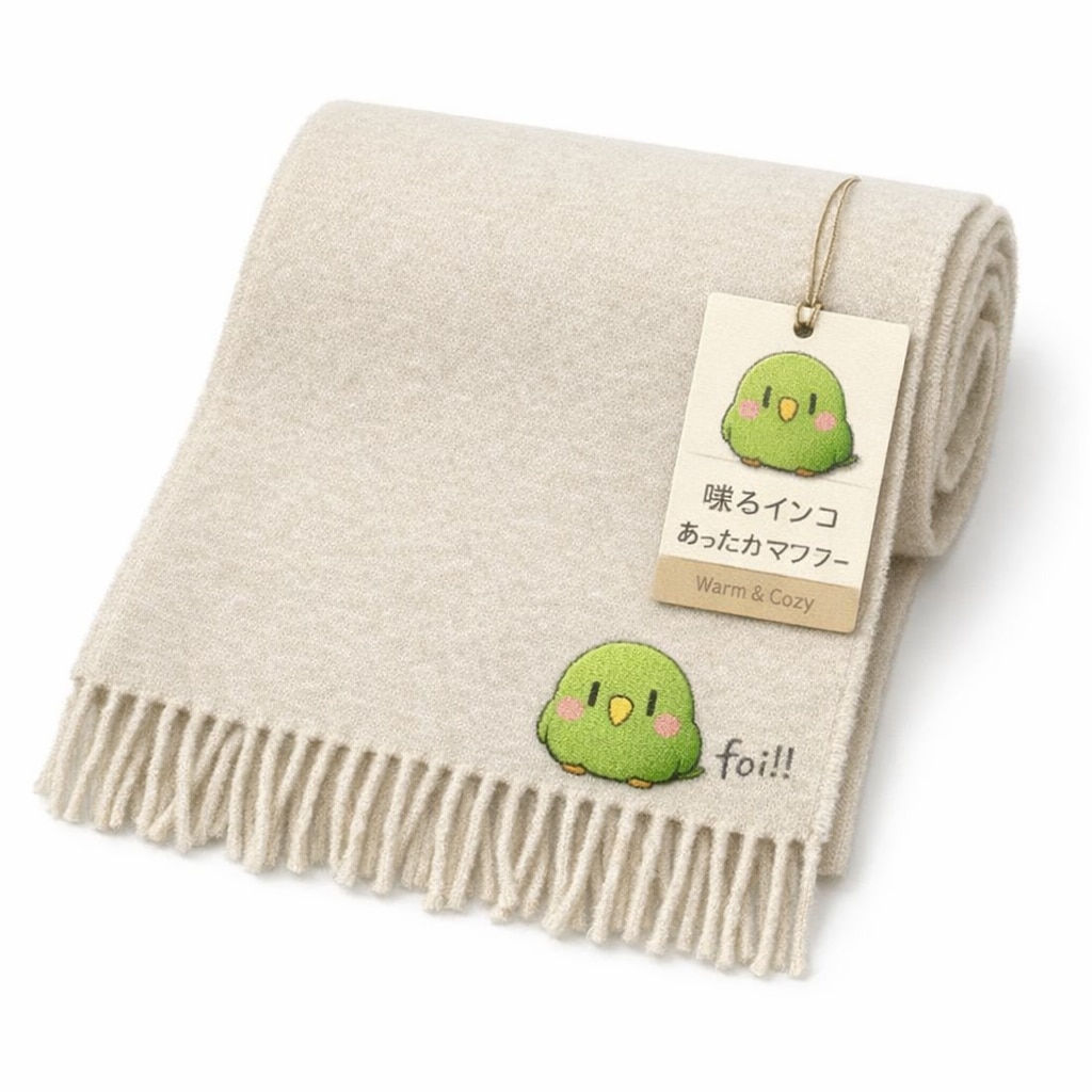 喋るインコのマフラー