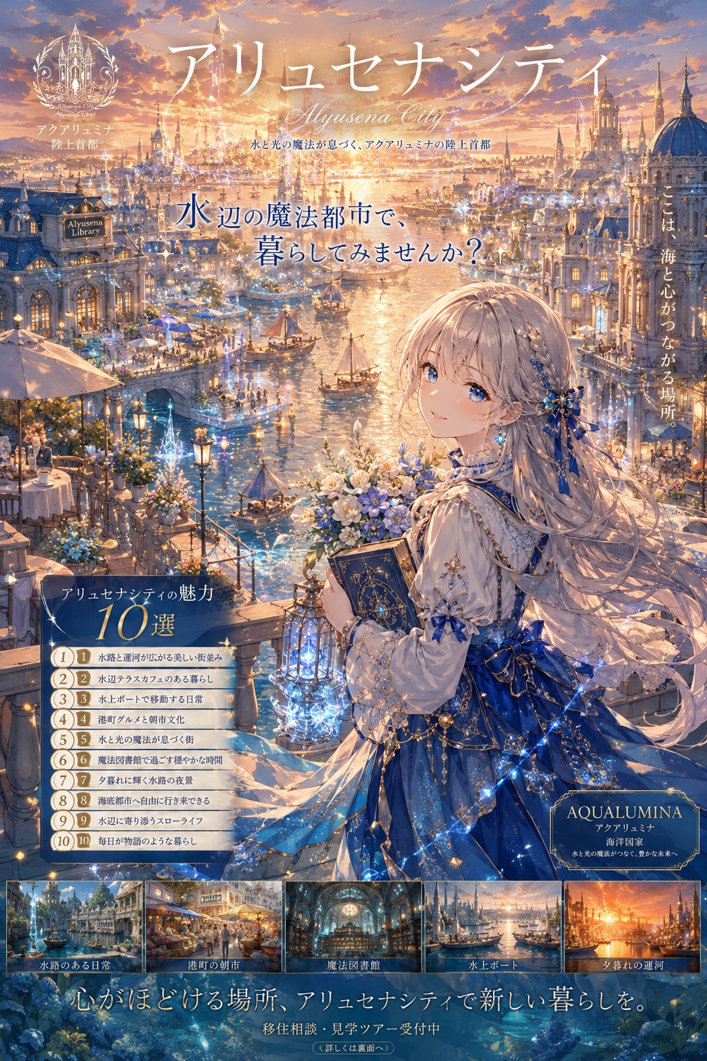 優海に抱かれる魔法陸上都市『アリュセナシティ』