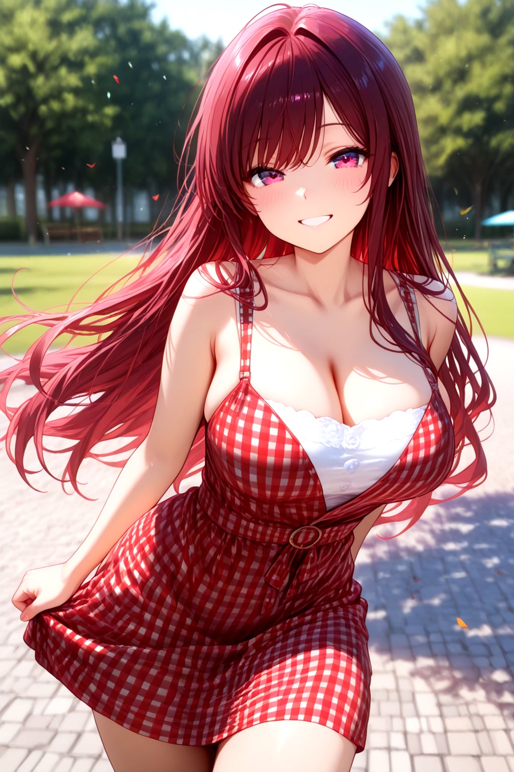 220（チェックのワンピース）