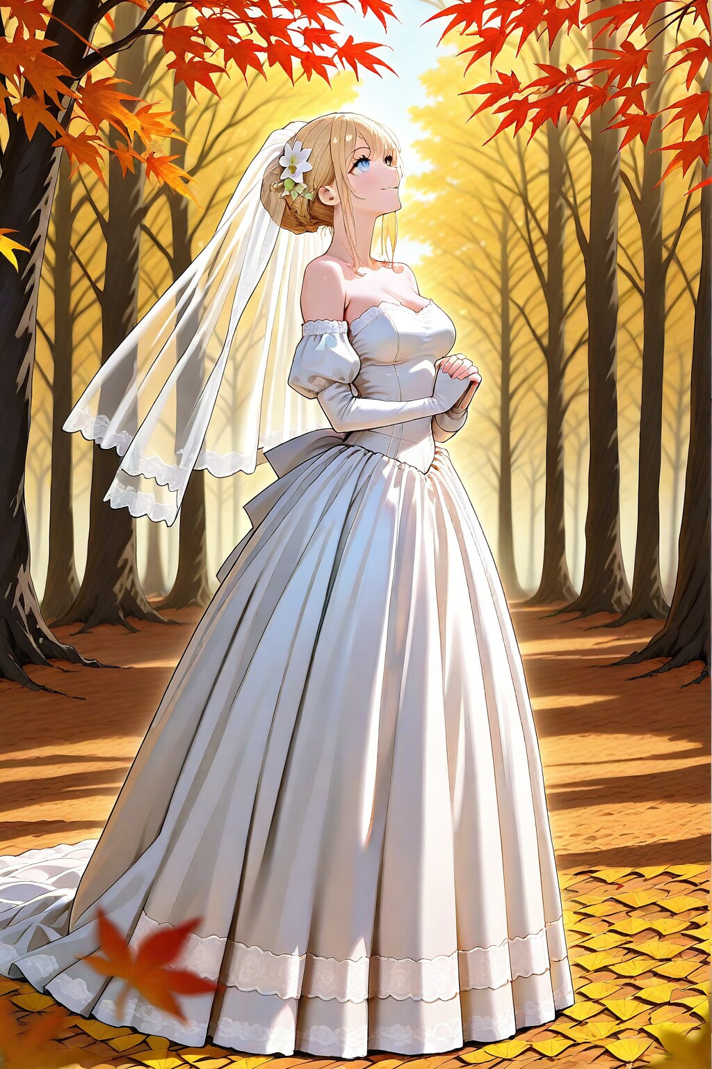 ウェディングドレスのCAPEさん | の人気AIイラスト・グラビア