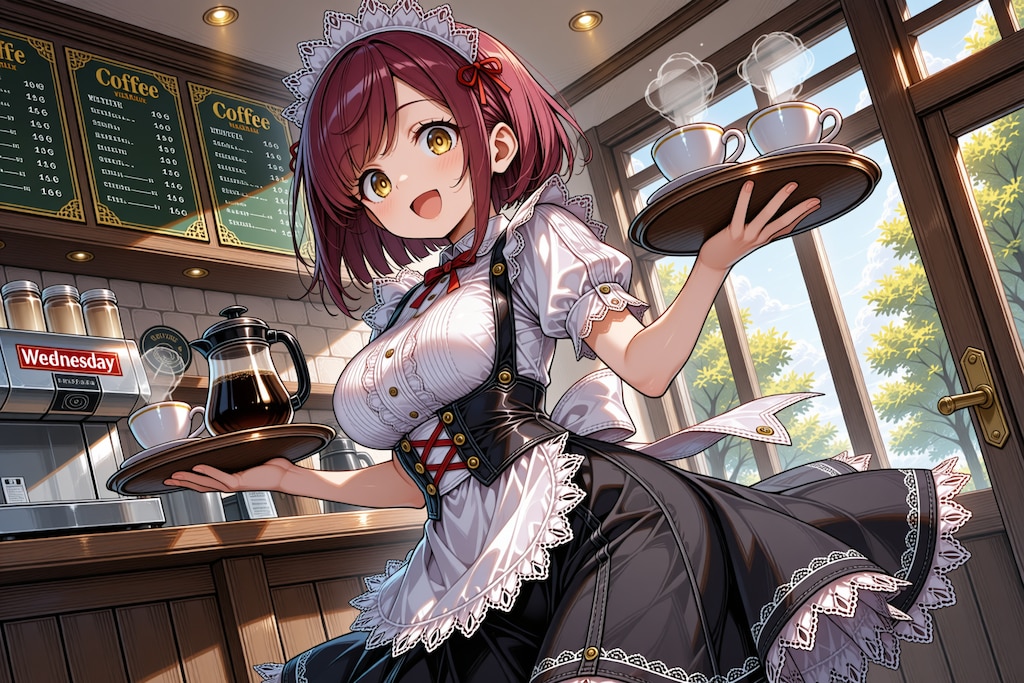 おはようございます（挨拶メイドの芽衣ちゃん）