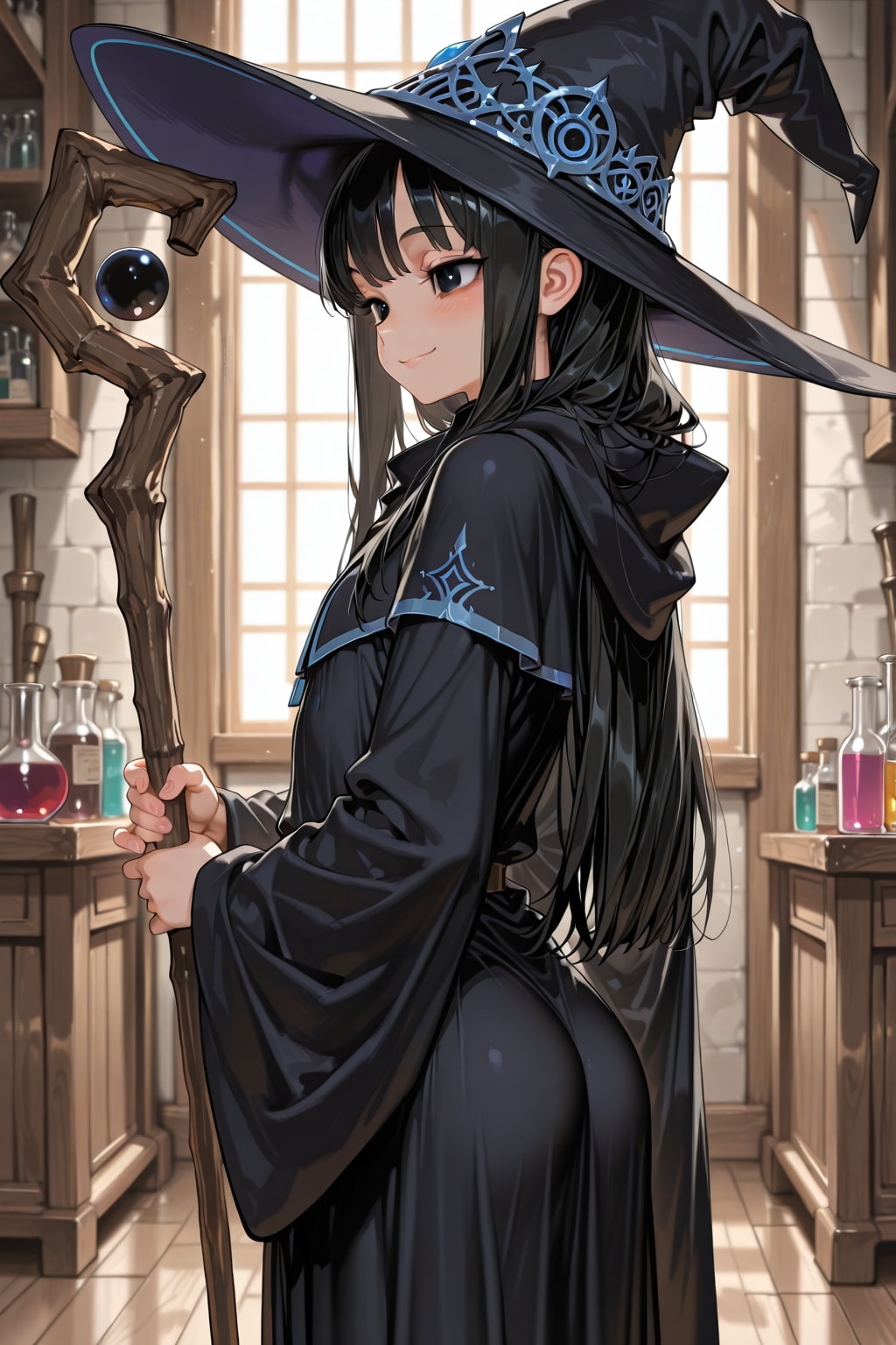 ファンタジー世界・魔法使い編、後ろ？横？編 | の人気AIイラスト・グラビア