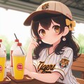【38年ぶり、阪神日本一】可愛い、阪神タイガース ファンの女の子 #1【DALL-E3】 7枚目
