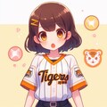 【38年ぶり、阪神日本一】可愛い、阪神タイガース ファンの女の子 #1【DALL-E3】 2枚目