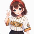 【38年ぶり、阪神日本一】可愛い、阪神タイガース ファンの女の子 #1【DALL-E3】 10枚目