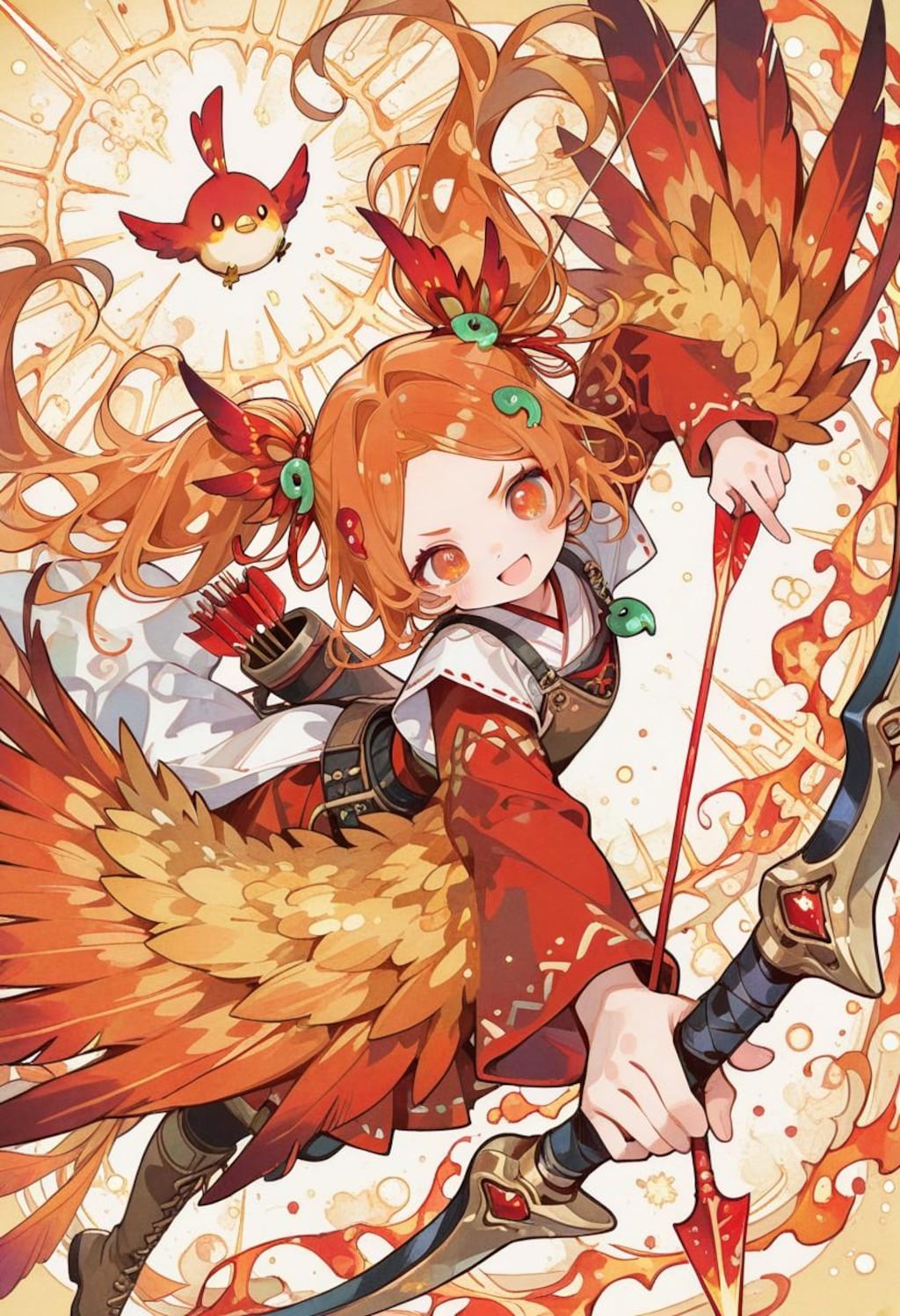 炎の矢を射る巫女バードちゃん２