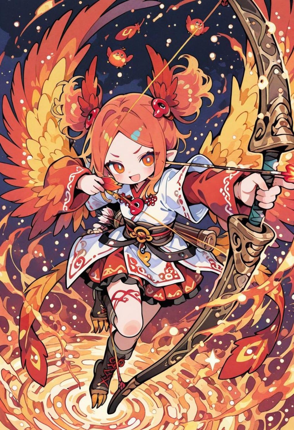 炎の矢を射る巫女バードちゃん２