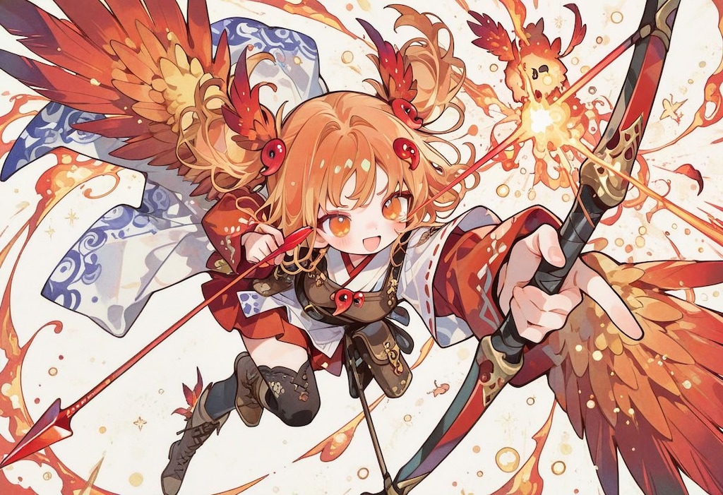 炎の矢を射る巫女バードちゃん２