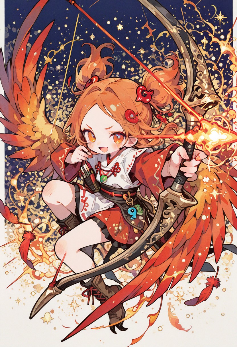 炎の矢を射る巫女バードちゃん２ | の人気AIイラスト・グラビア