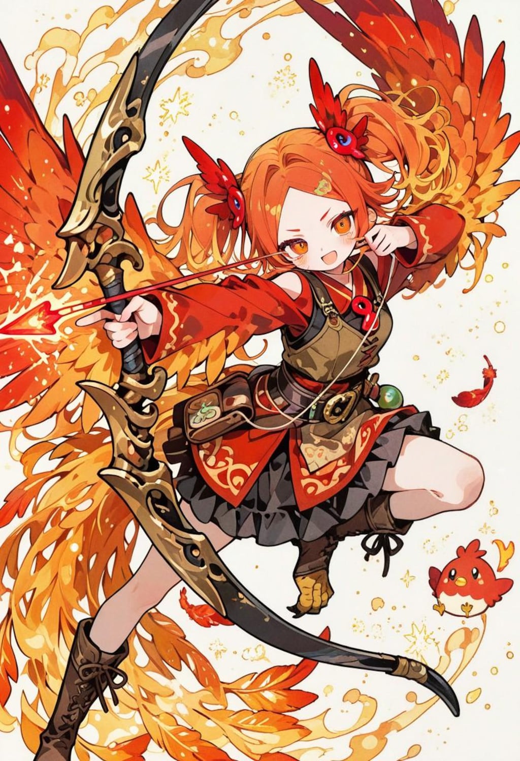 炎の矢を射る巫女バードちゃん２