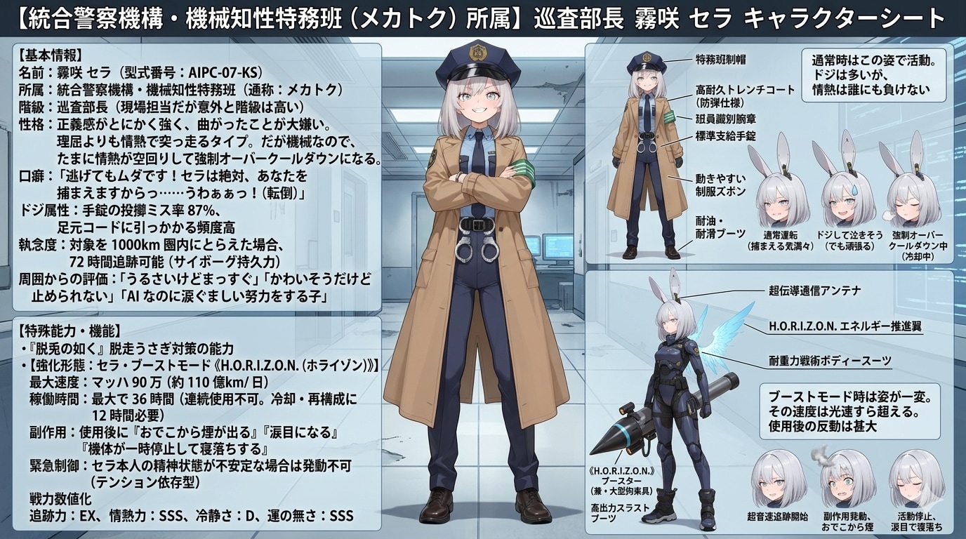 セラちゃんのキャラクターシート