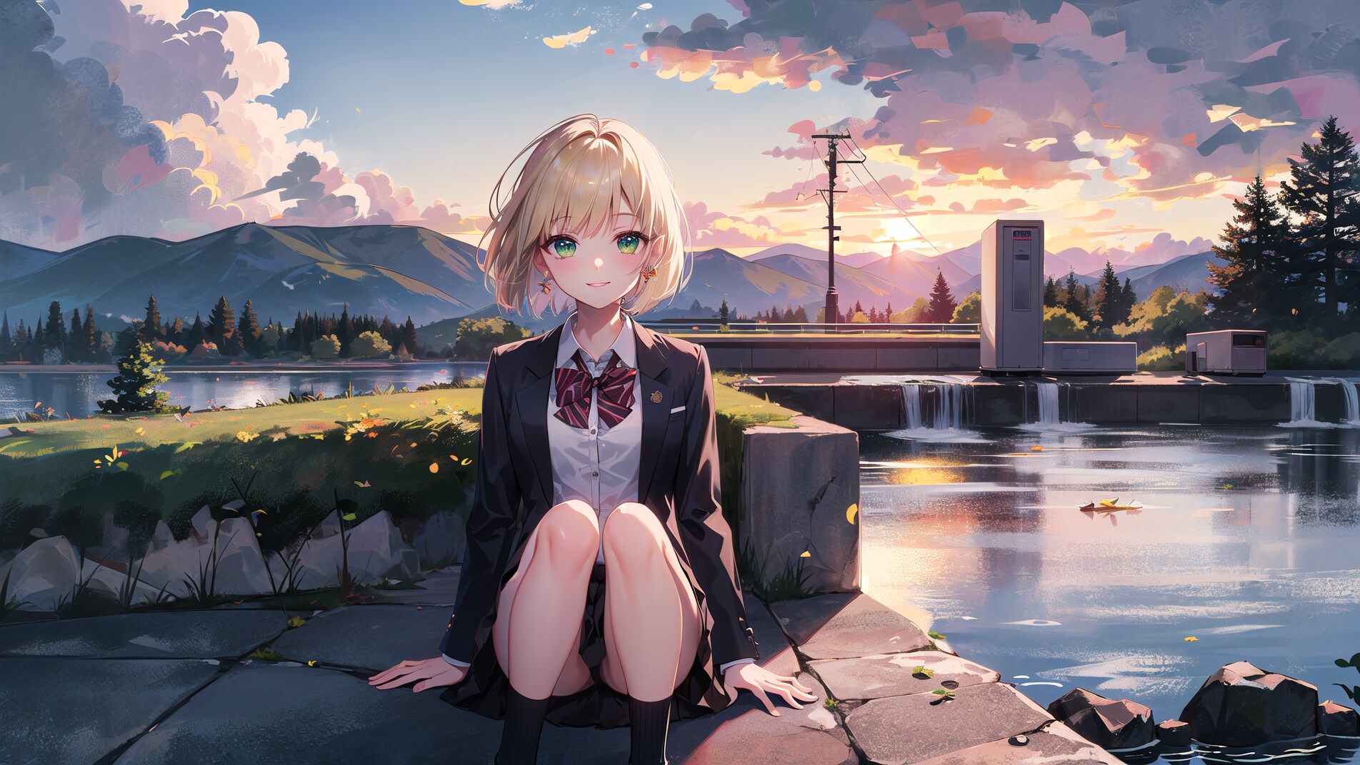 in the evening glow