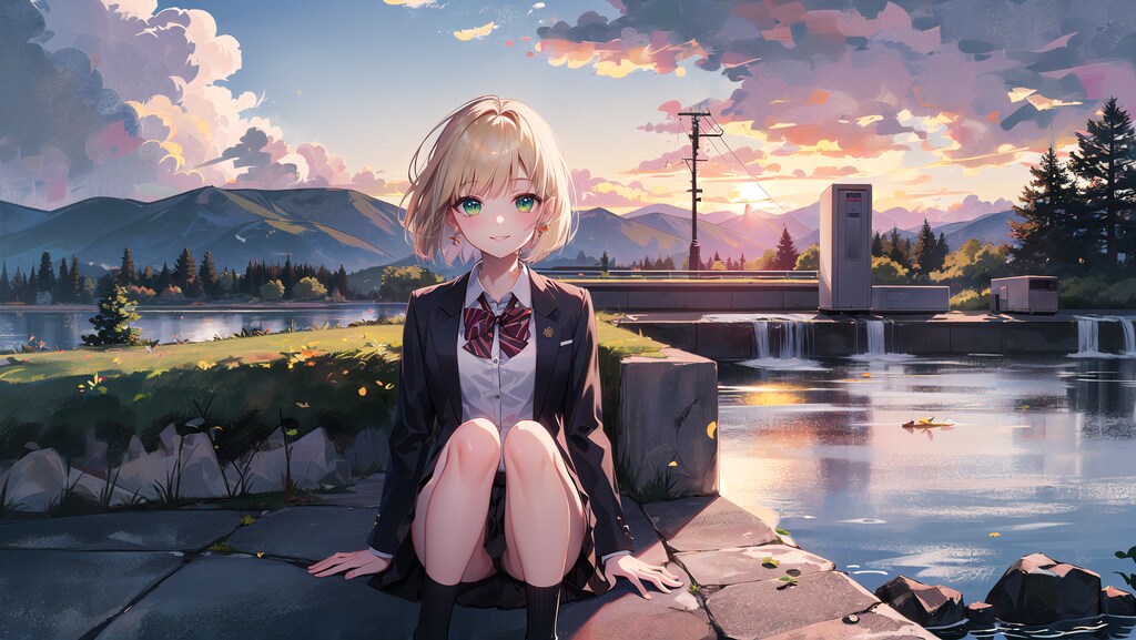 in the evening glow
