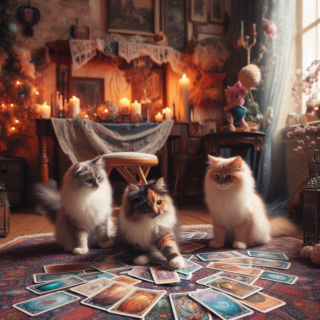 猫のタロットカード占い