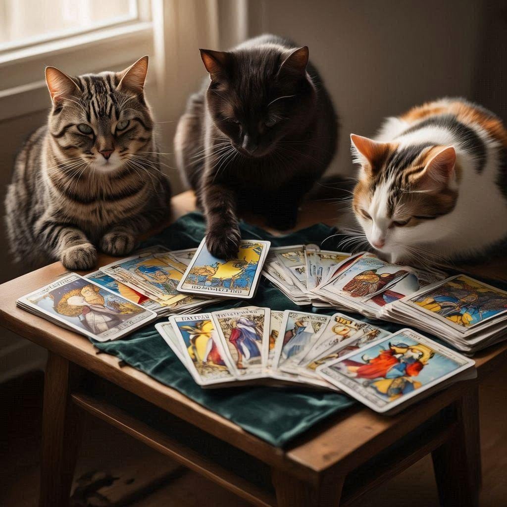 猫のタロットカード占い