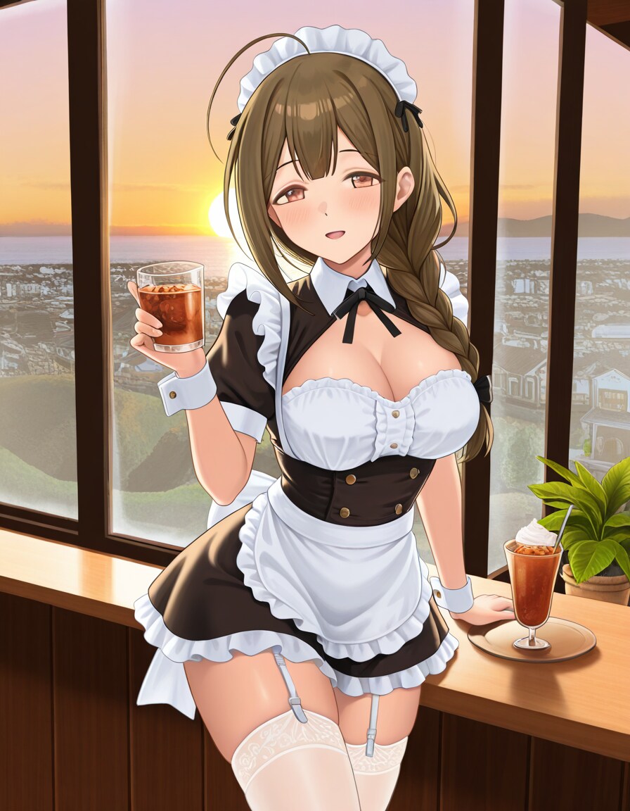 セクシーメイド衣装の千雪さん