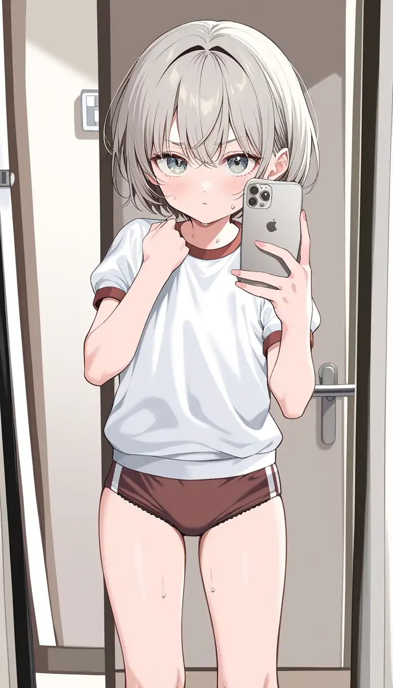 ベージュ髪ちゃんの自撮り