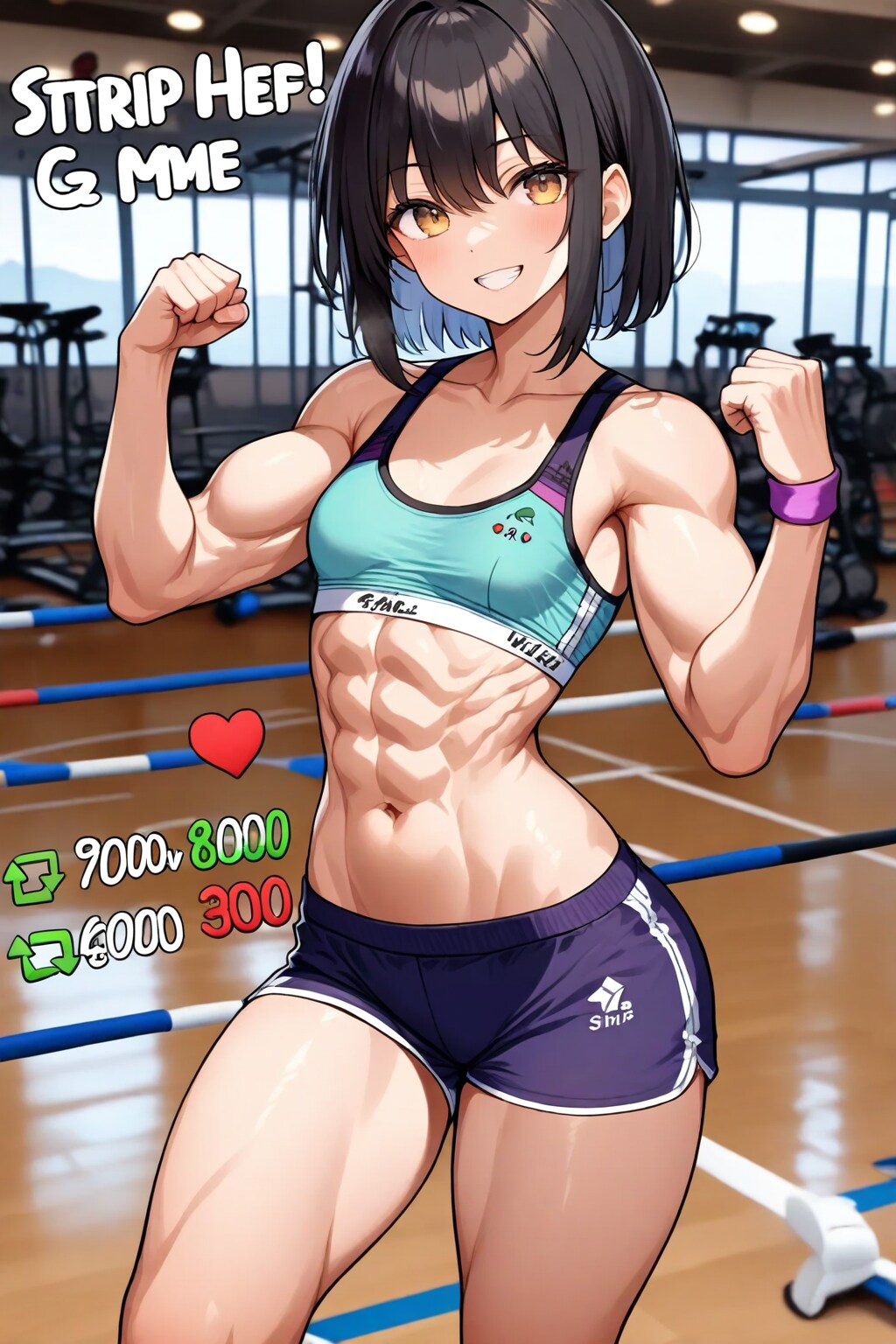 筋トレ女子脱衣チャレンジ