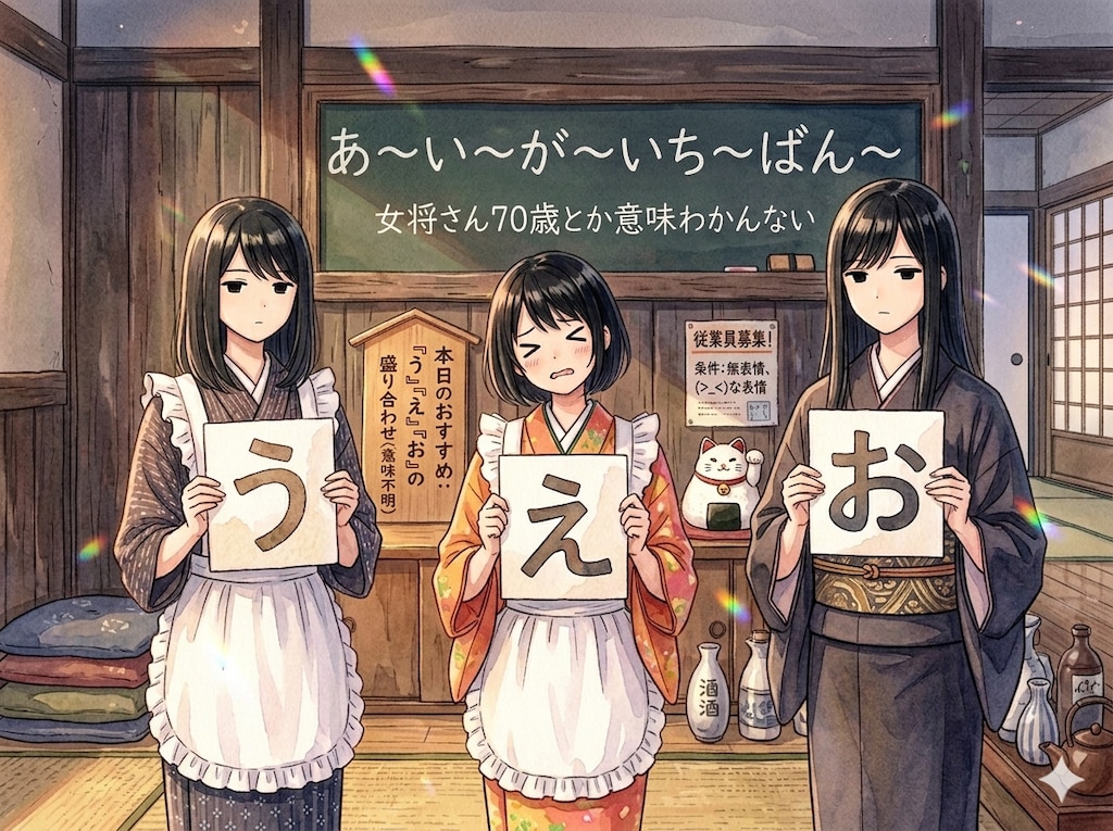 もしこの世から愛が無くなってしもたら、あ行は
