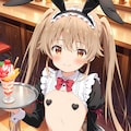 バニーメイドカフェでバイトしてる真白 5枚目