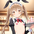 バニーメイドカフェでバイトしてる真白 2枚目