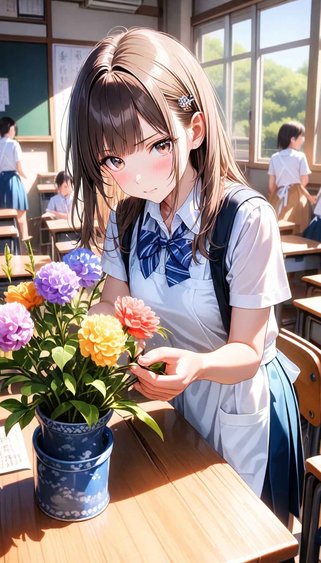 華道部の女子高校生