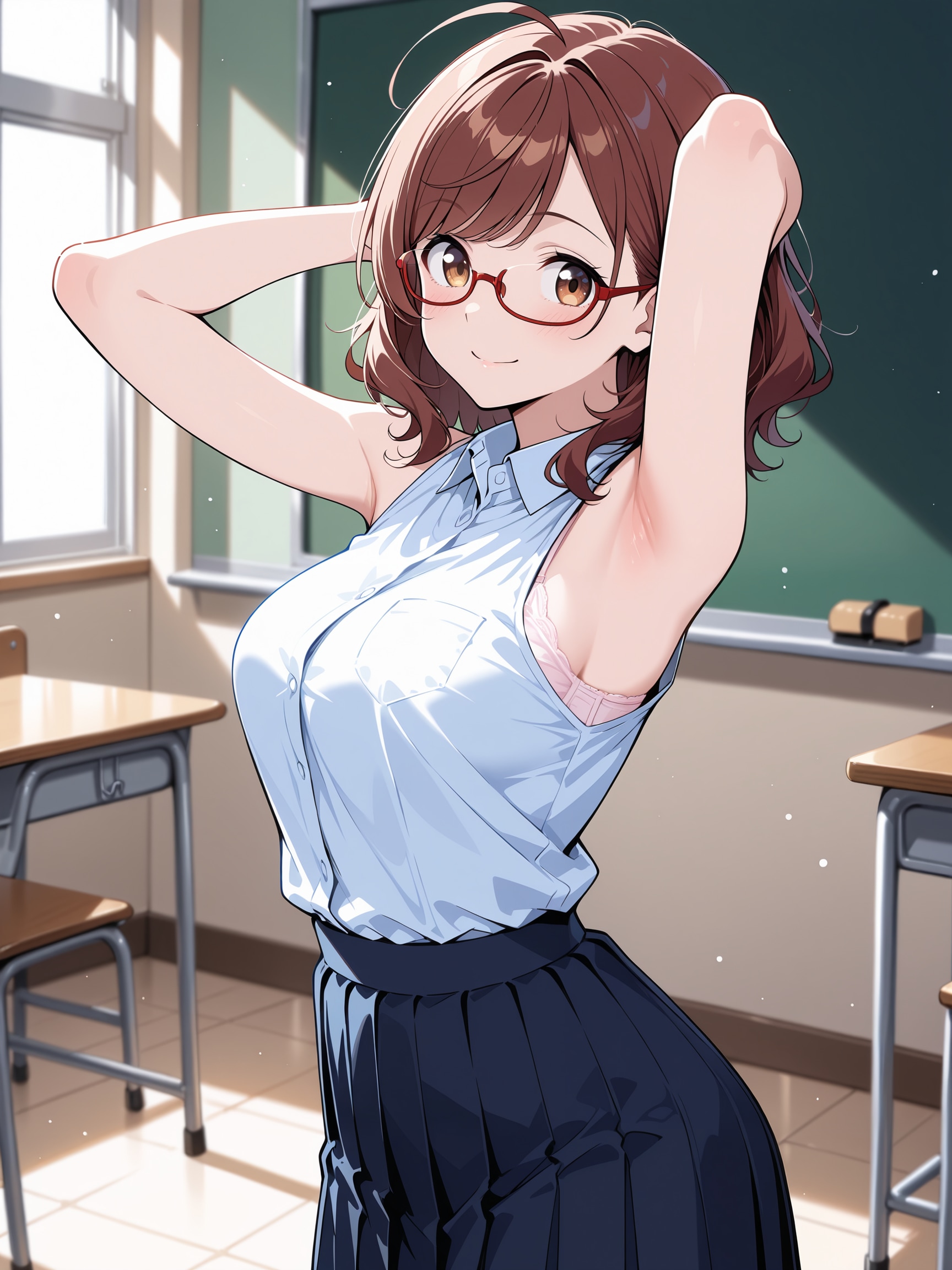 スリーブレス学園の赤松先生は脇が甘い